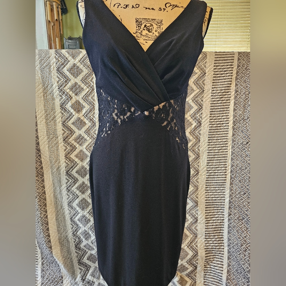 Black dress with lace